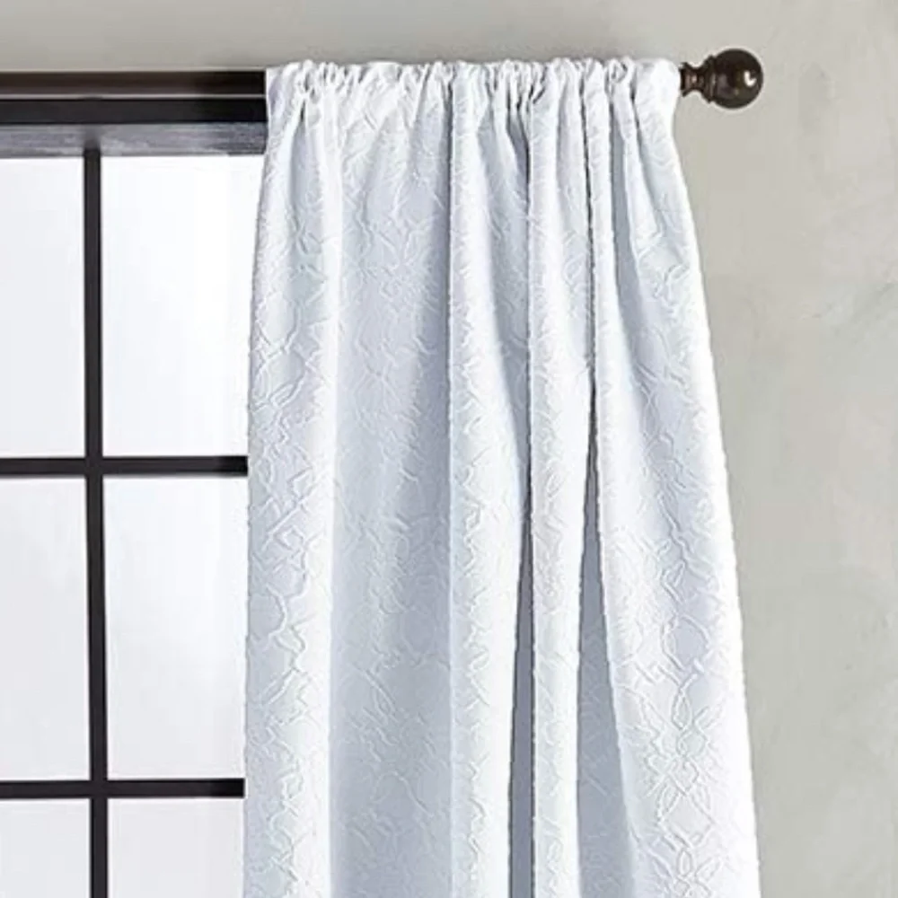 Single floral detail curtain panel 50x84